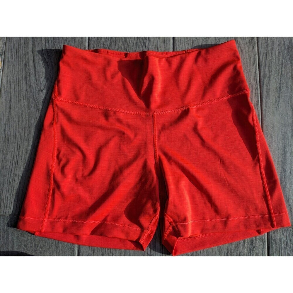 Athleta Ultimate 5” Short RADIANT RED Orange Bright SIZE XL Biker Shorts Gym N8 - Picture 3 of 9